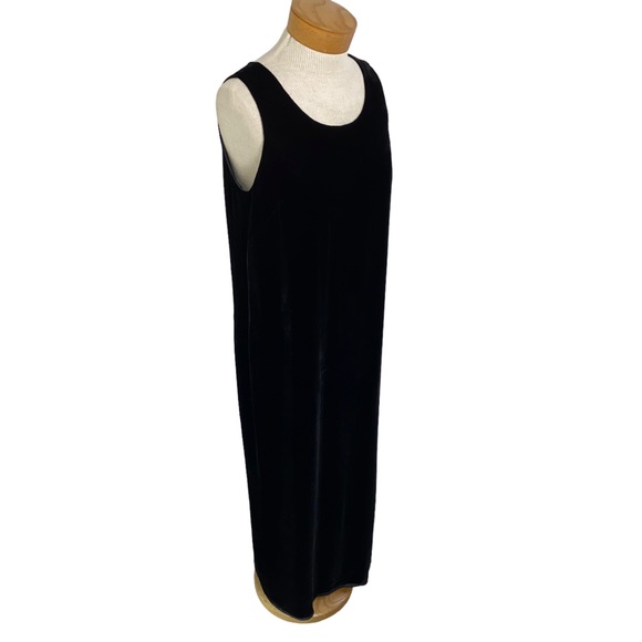 Jones New York 10 Velvet Column Dress, Sleeveless Side Slit - Picture 2 of 6